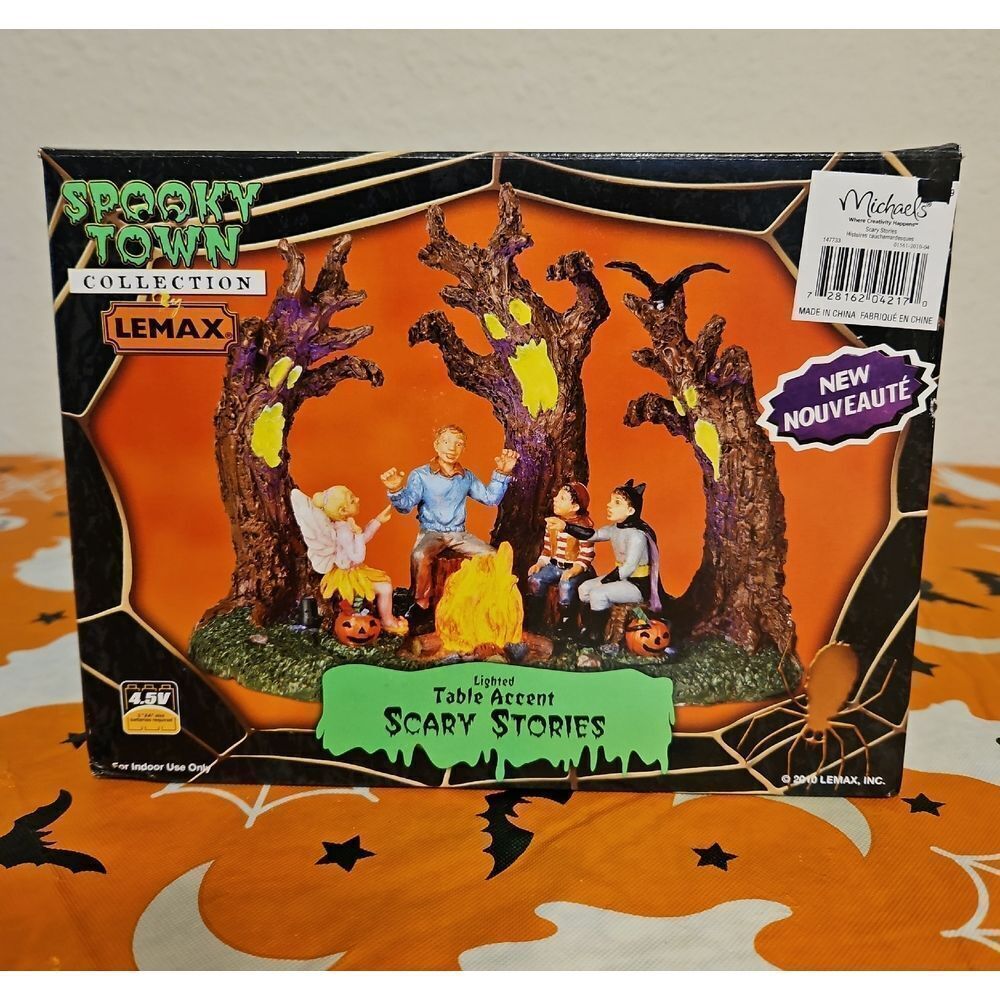 Lemax Spooky Town Scary Stories Campfire Scene Table Accent